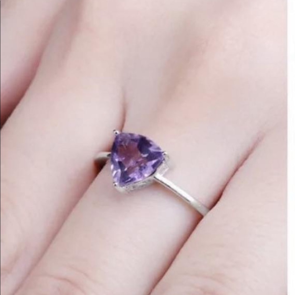 Amethyst 925 Silver Ring - Picture 4 of 6